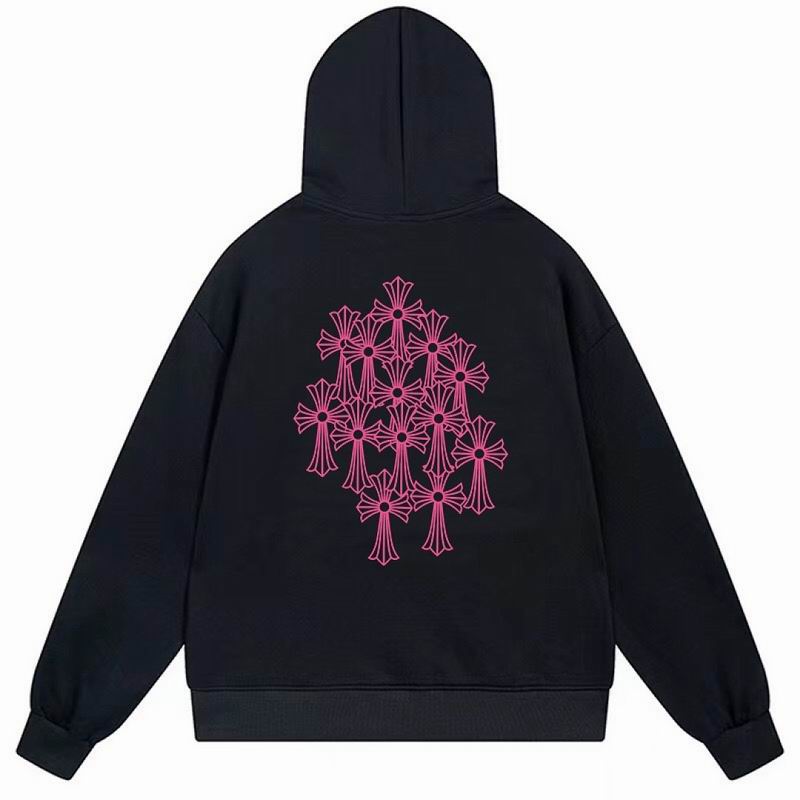 Pink Floral Cross Graphic Hoodie