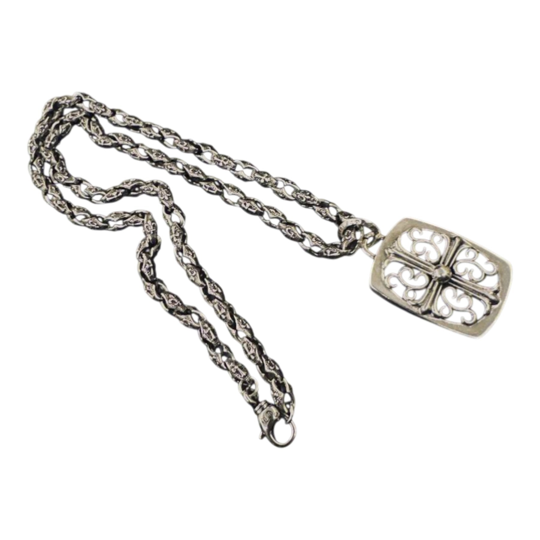 Floral Cross Pendant Necklace