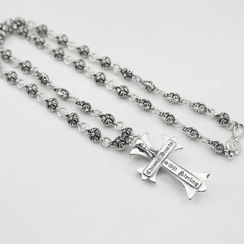 Cross Pendant Ball Chain Necklace