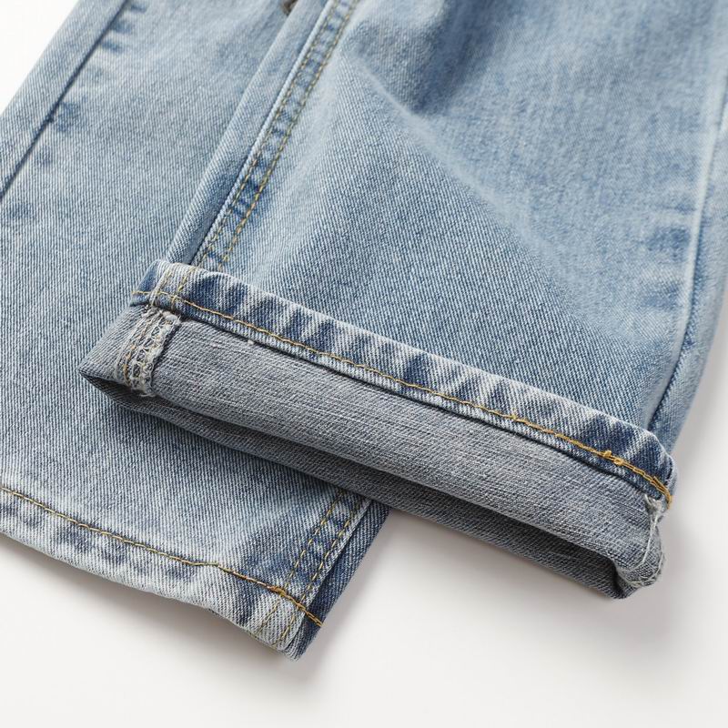 Black Cross Patch Light-Wash Denim Jeans
