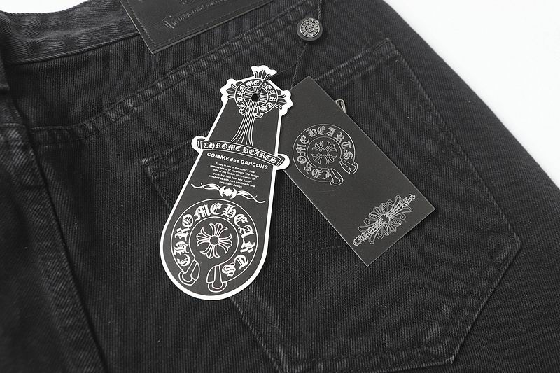 Multicolor Cross Patch Black Denim Jeans