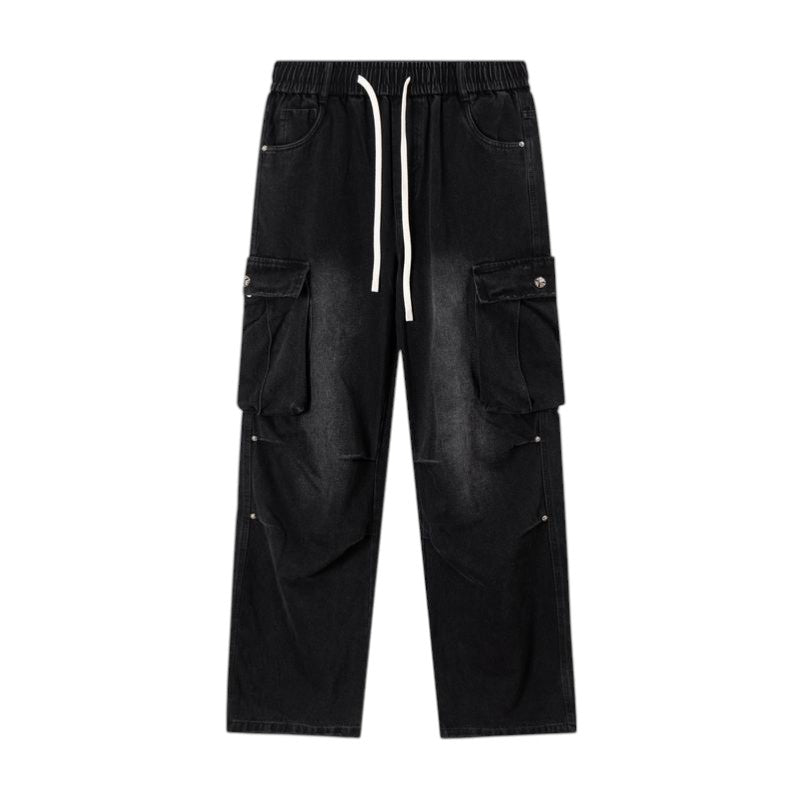 Cargo Denim Jeans Black
