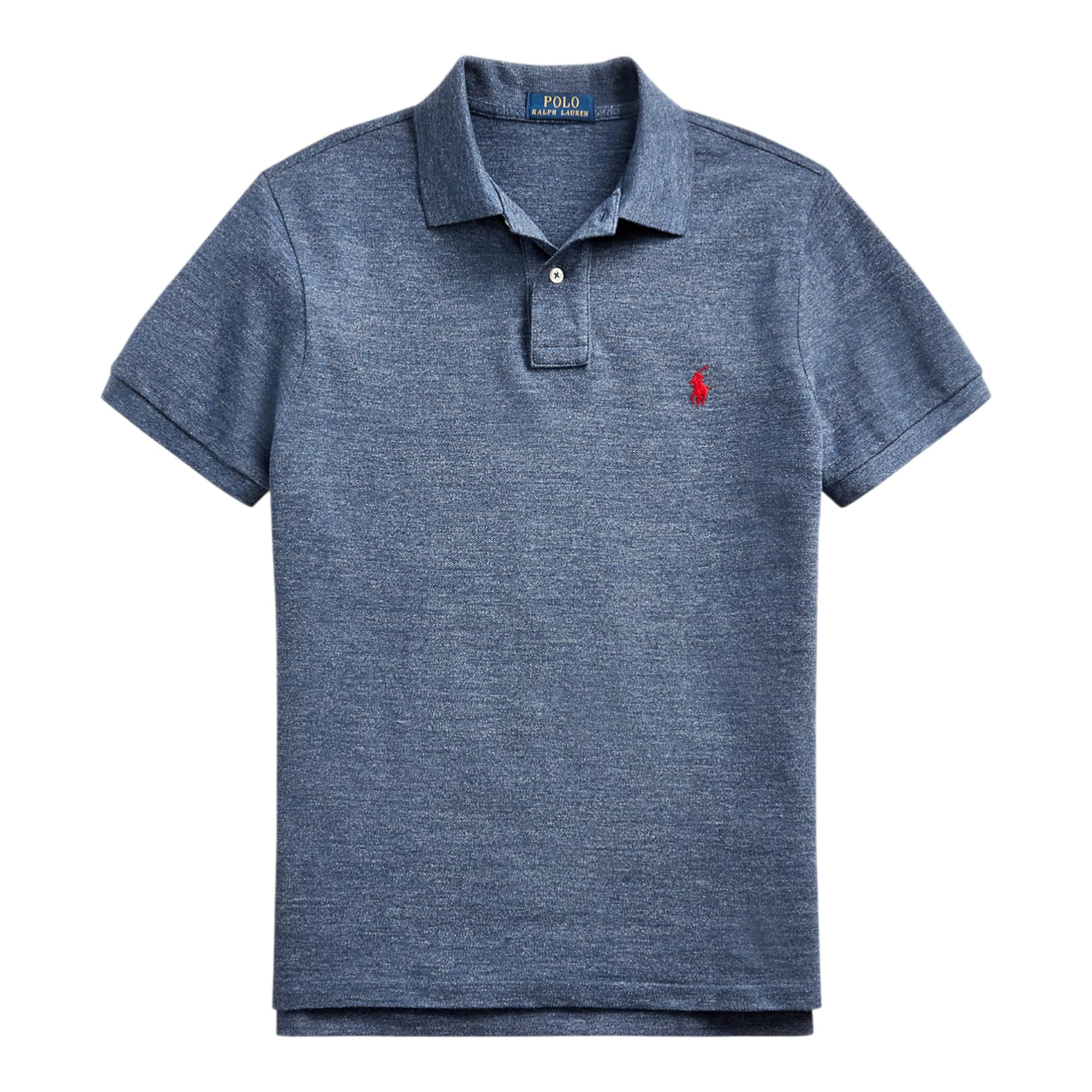 Slim Fit Mesh Heather Polo Shirt