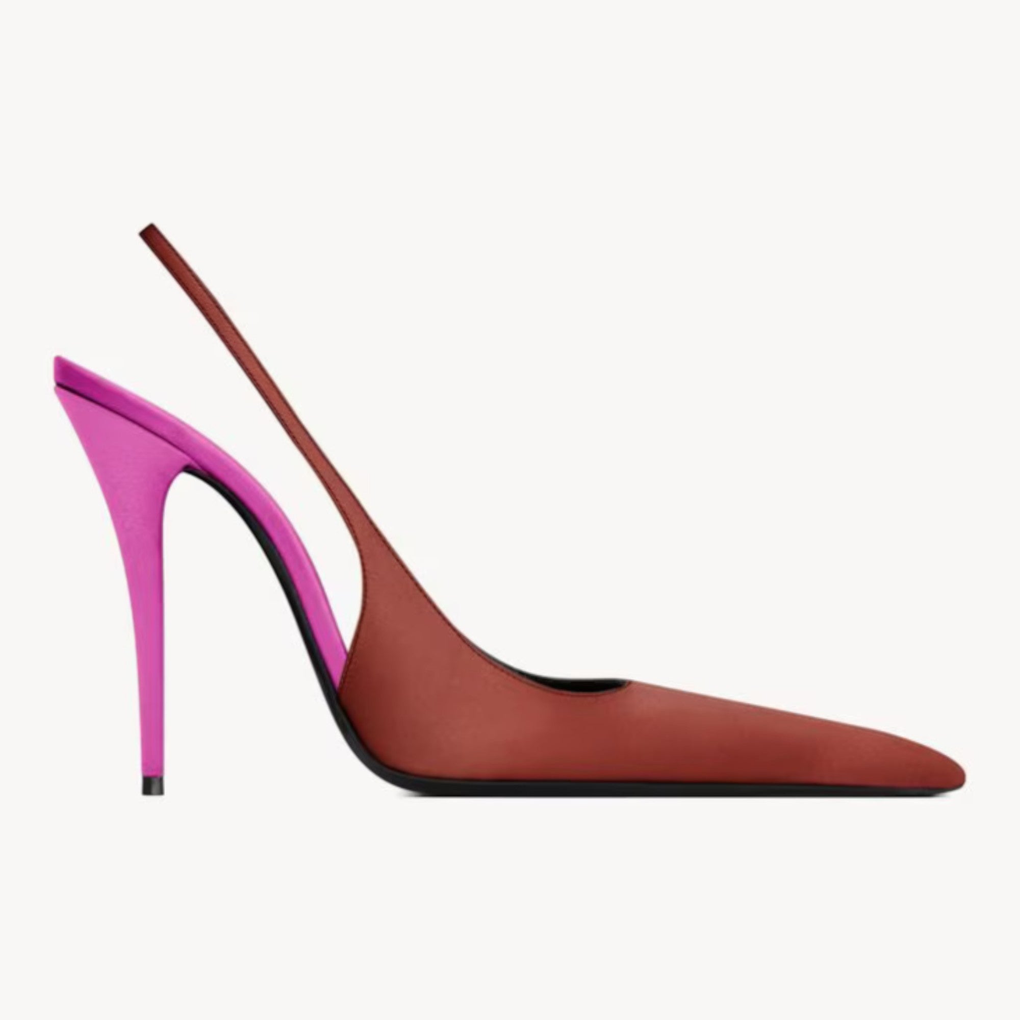 Deroche Slingback Pumps Dark Ruggine Orchid Fuchsia