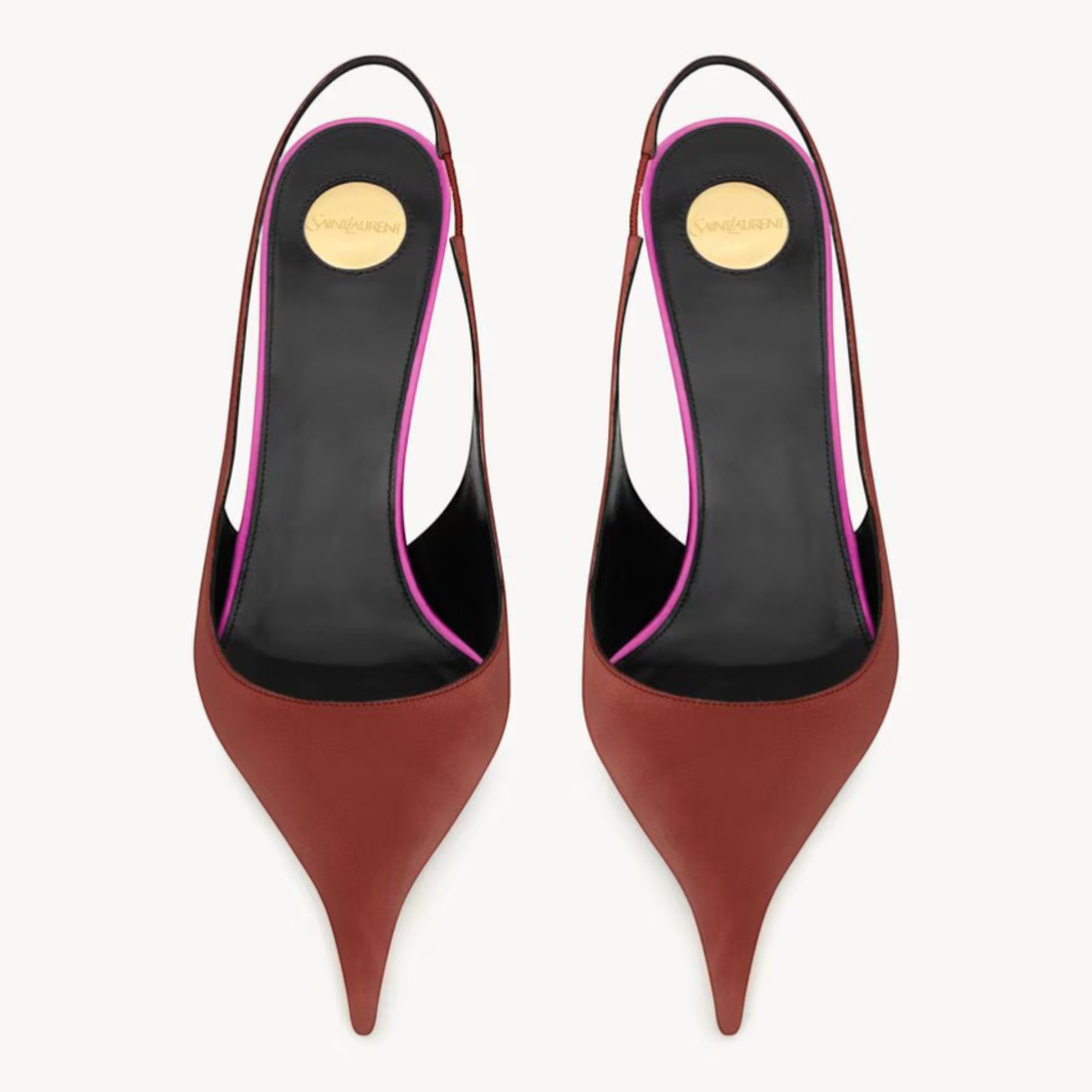 Deroche Slingback Pumps Dark Ruggine Orchid Fuchsia