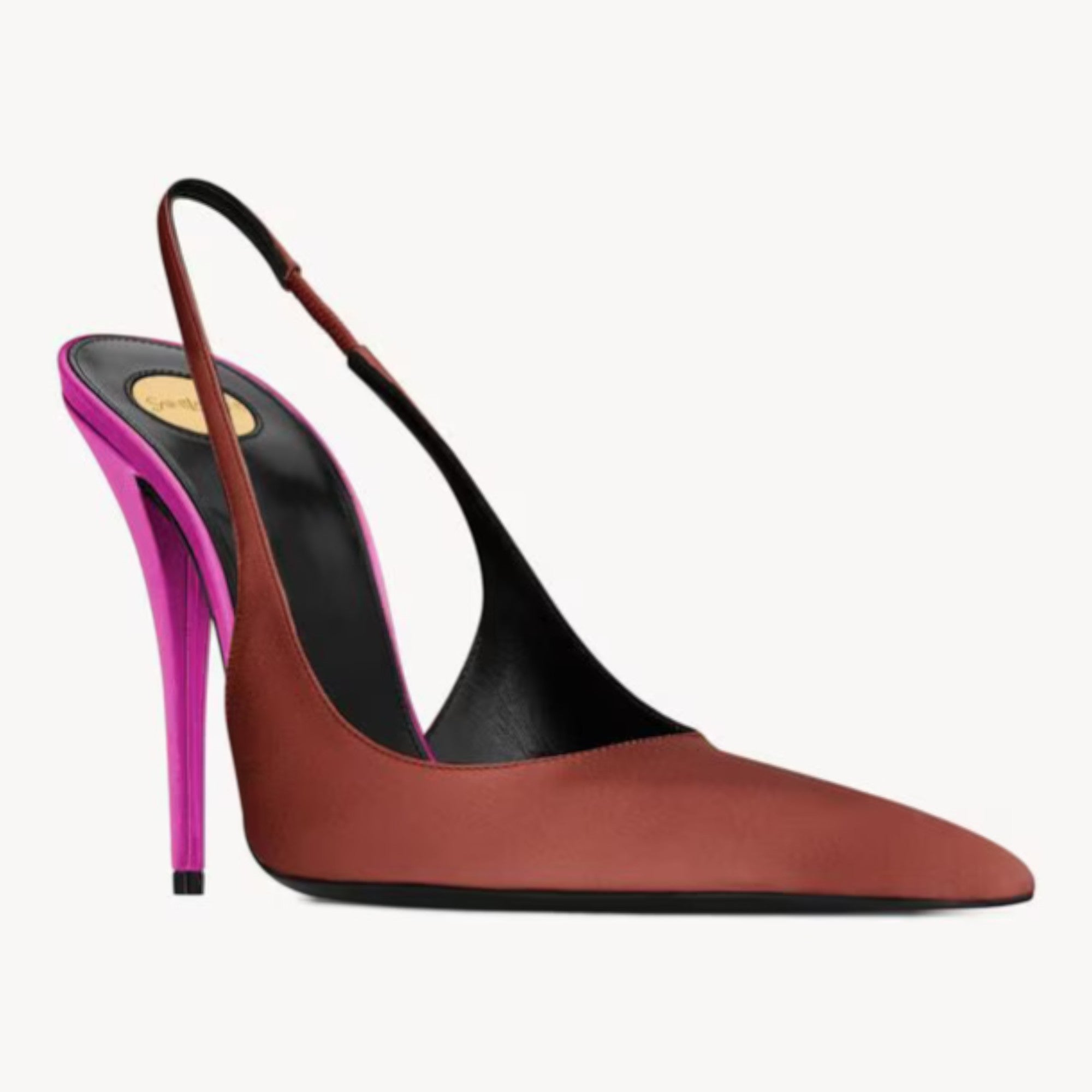 Deroche Slingback Pumps Dark Ruggine Orchid Fuchsia