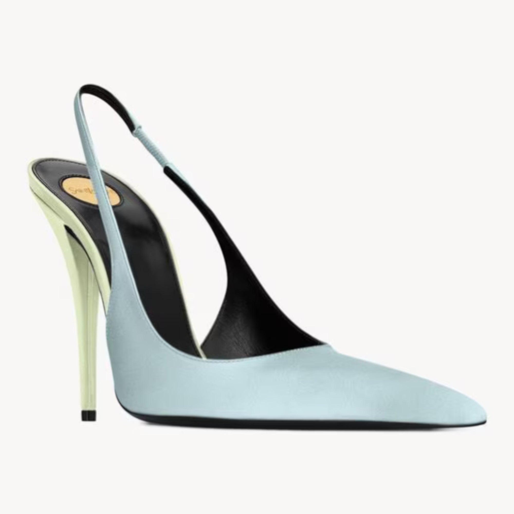 Deroche Slingback Pumps Soft Blue Pastel Green