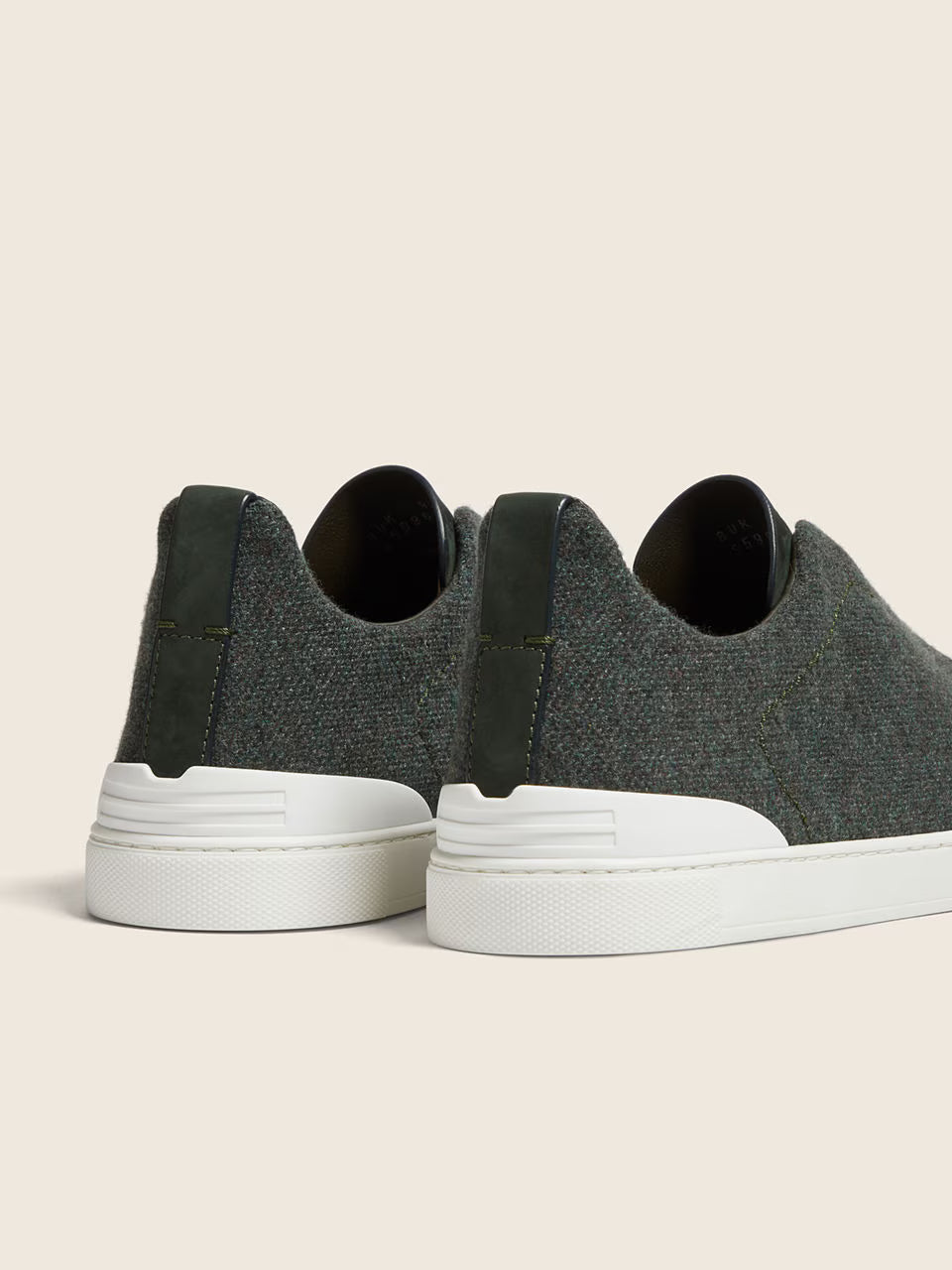 Zegna Dark Green Triple Stitch™ Oasi Cashmere Sneakers