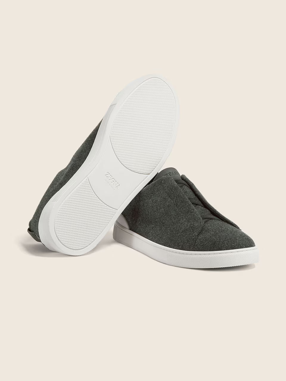 Zegna Dark Green Triple Stitch™ Oasi Cashmere Sneakers