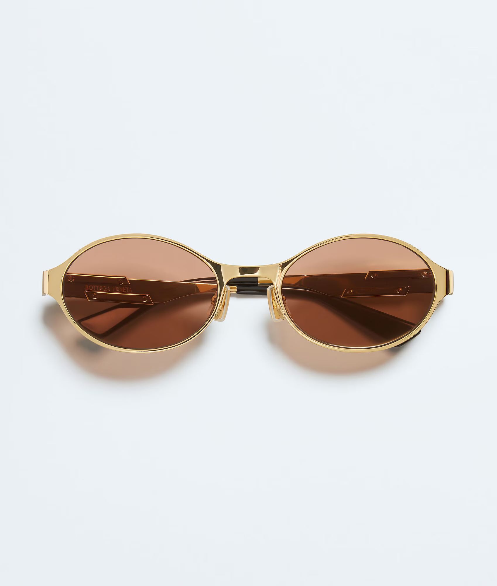 Dash Oval Sunglasses Gold Brown