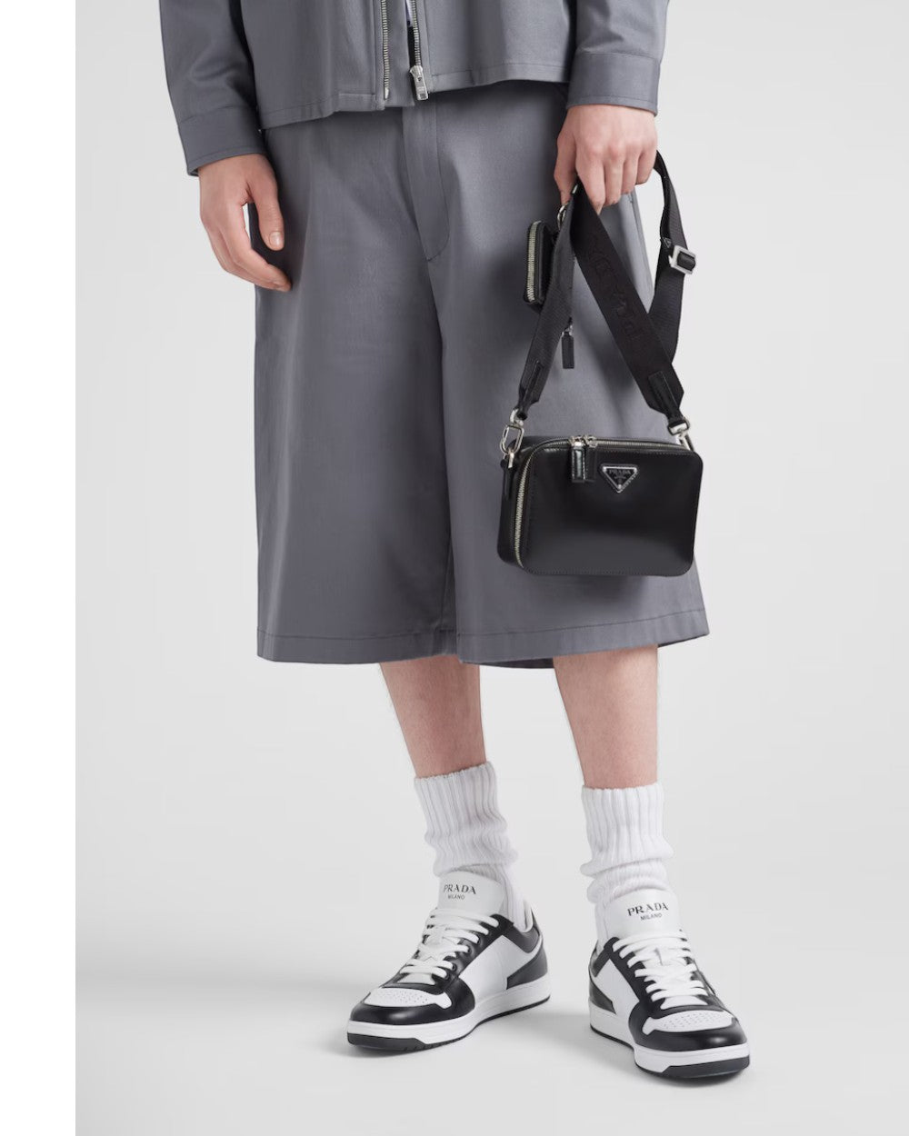 Downtown Leather Sneakers White Black