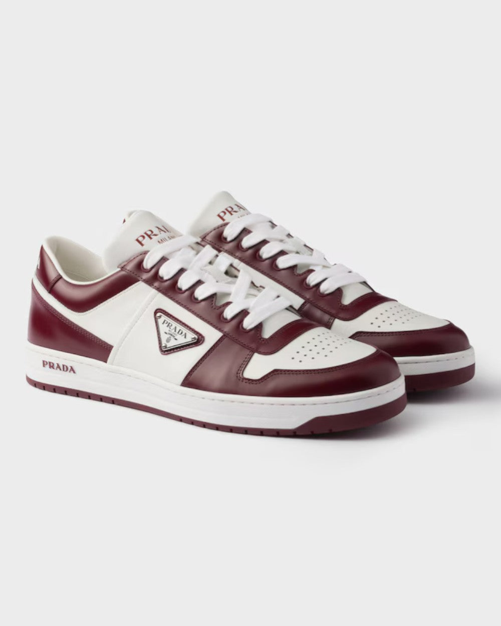 Downtown Leather Sneakers White Burgundy