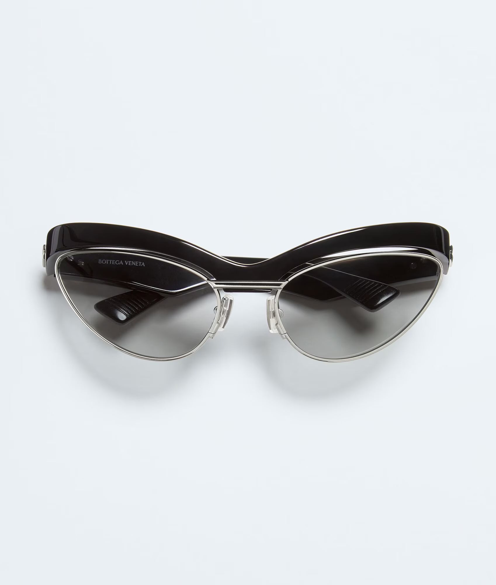 Duo Angle Cat Eye Sunglasses Black Grey