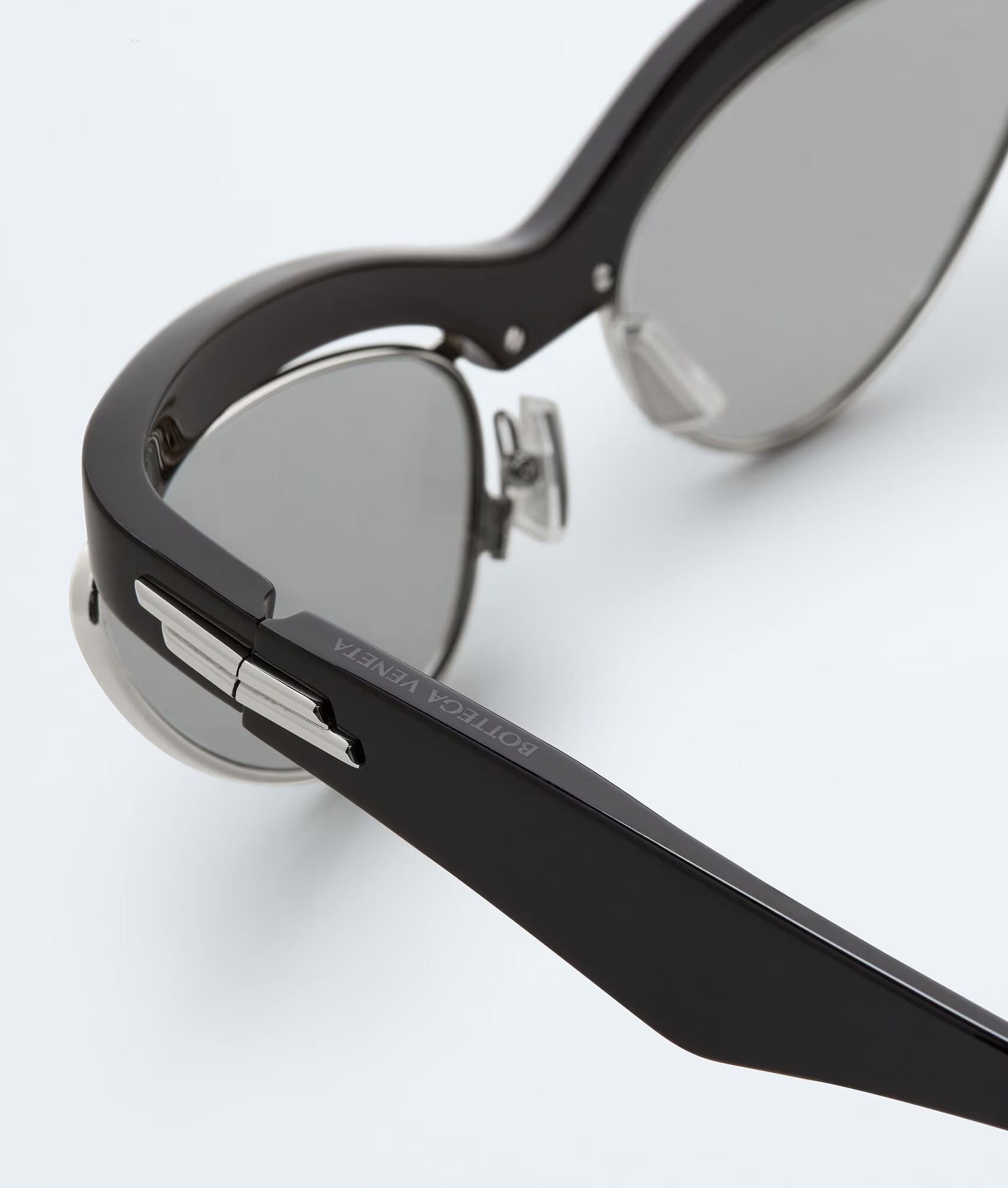Duo Angle Cat Eye Sunglasses Black Grey