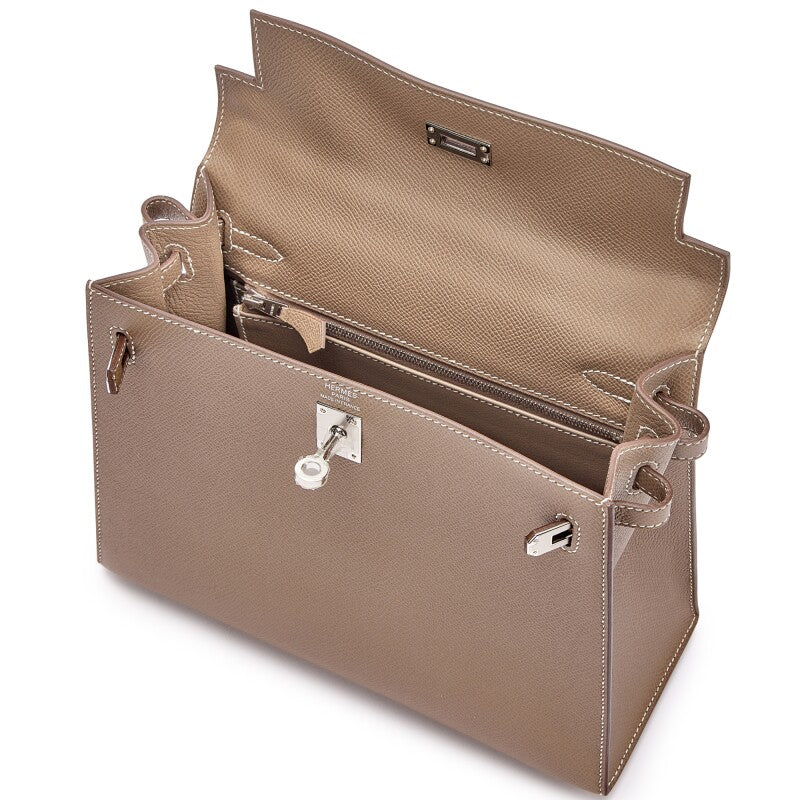 Etoupe Epsom Leather Palladium Hardware