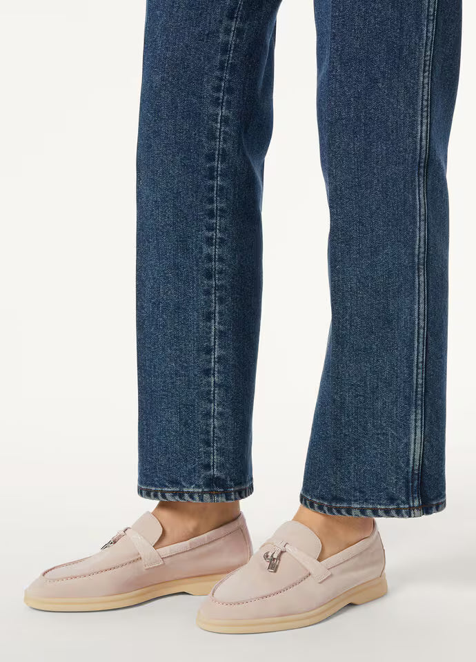 Loro Piana Summer Charms Walk Loafer Whisper Pink