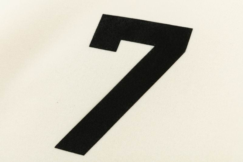 Number 7 Graphic Hoodie Cream