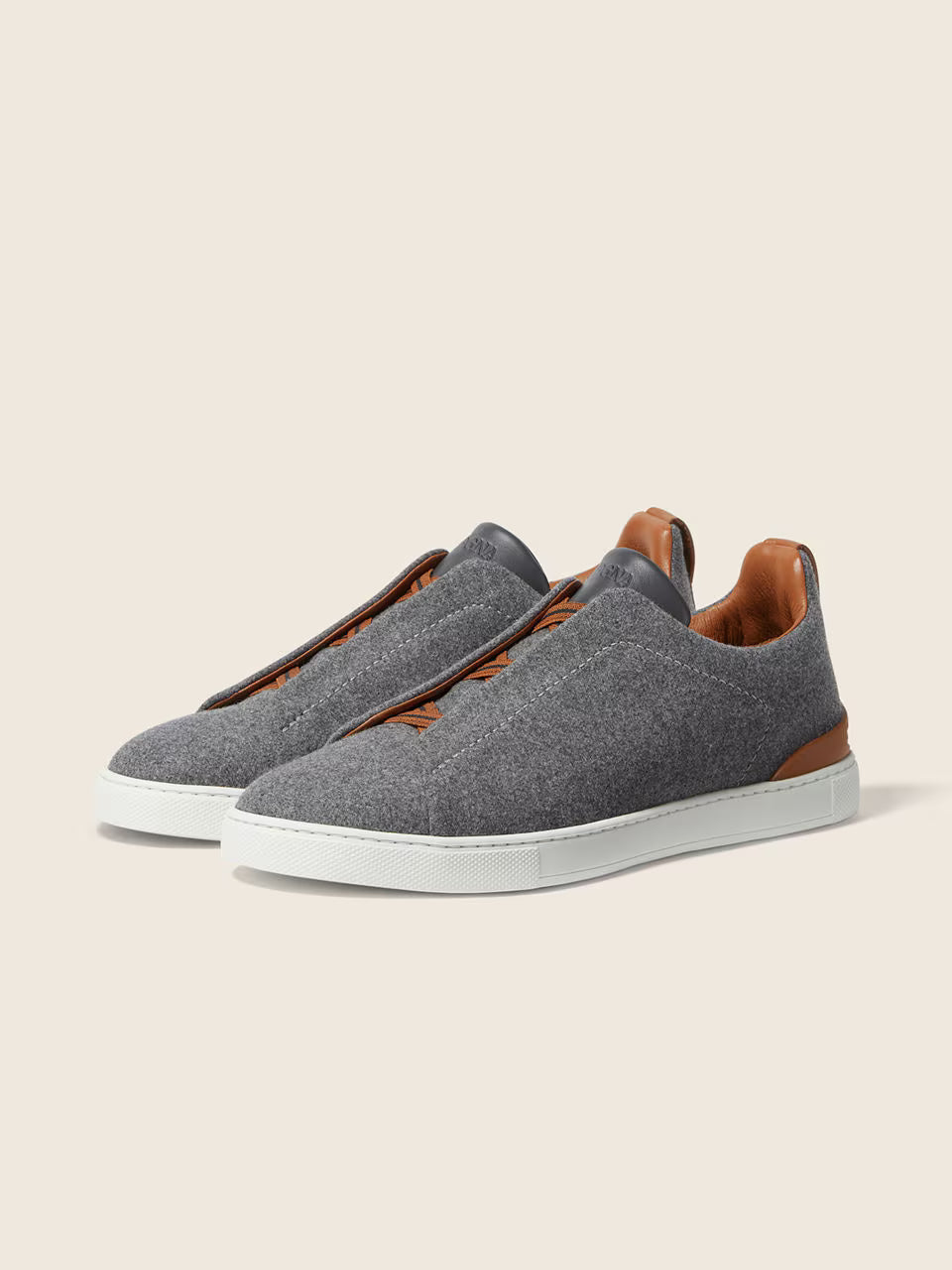 Zegna Grey Mélange #UseTheExisting™ Wool Triple Stitch™ Sneakers