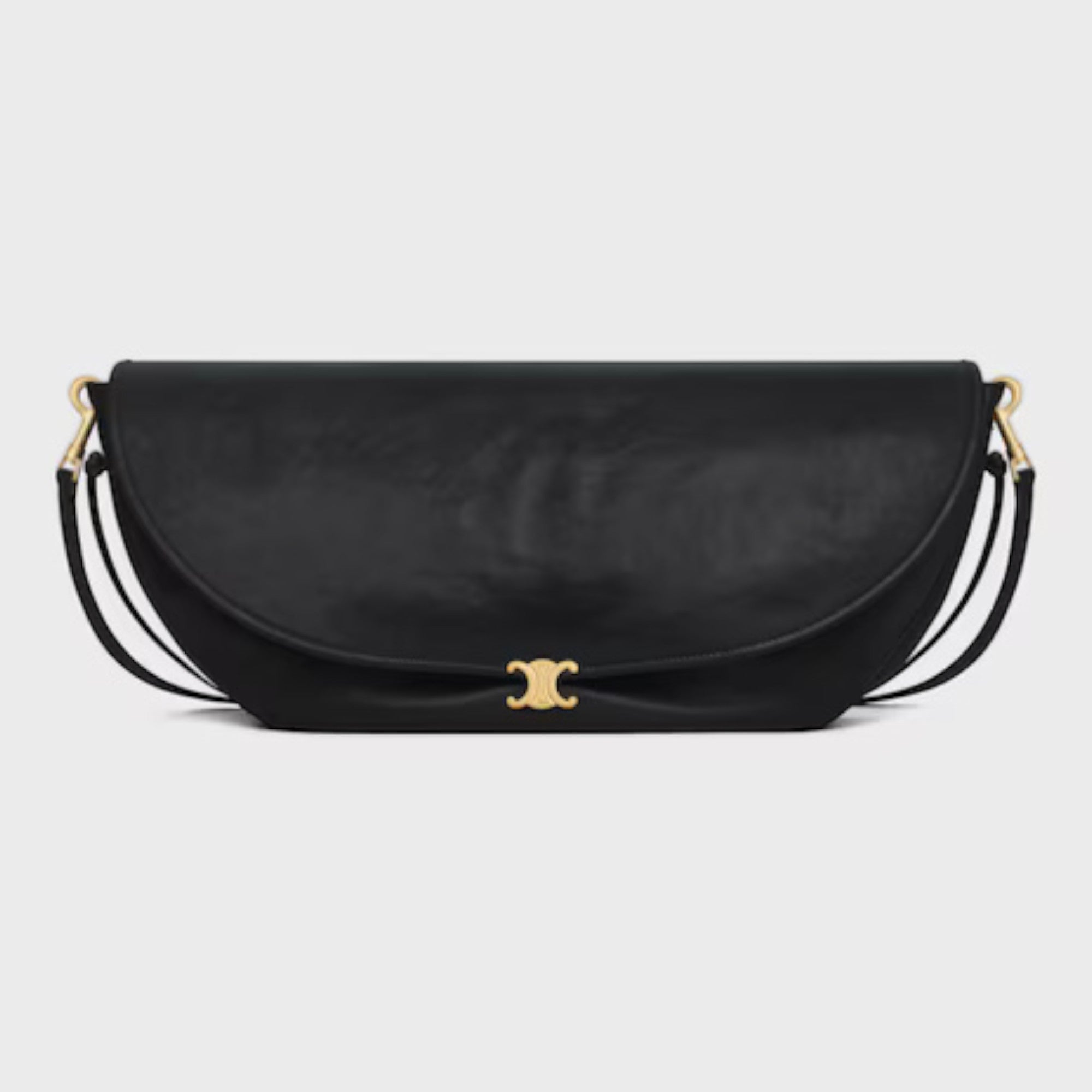 Halfmoon Soft Triomphe Bag Supple Shiny Lambskin