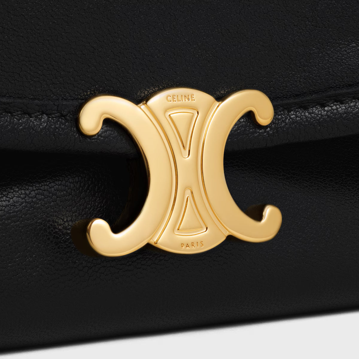 Halfmoon Soft Triomphe Bag Supple Shiny Lambskin