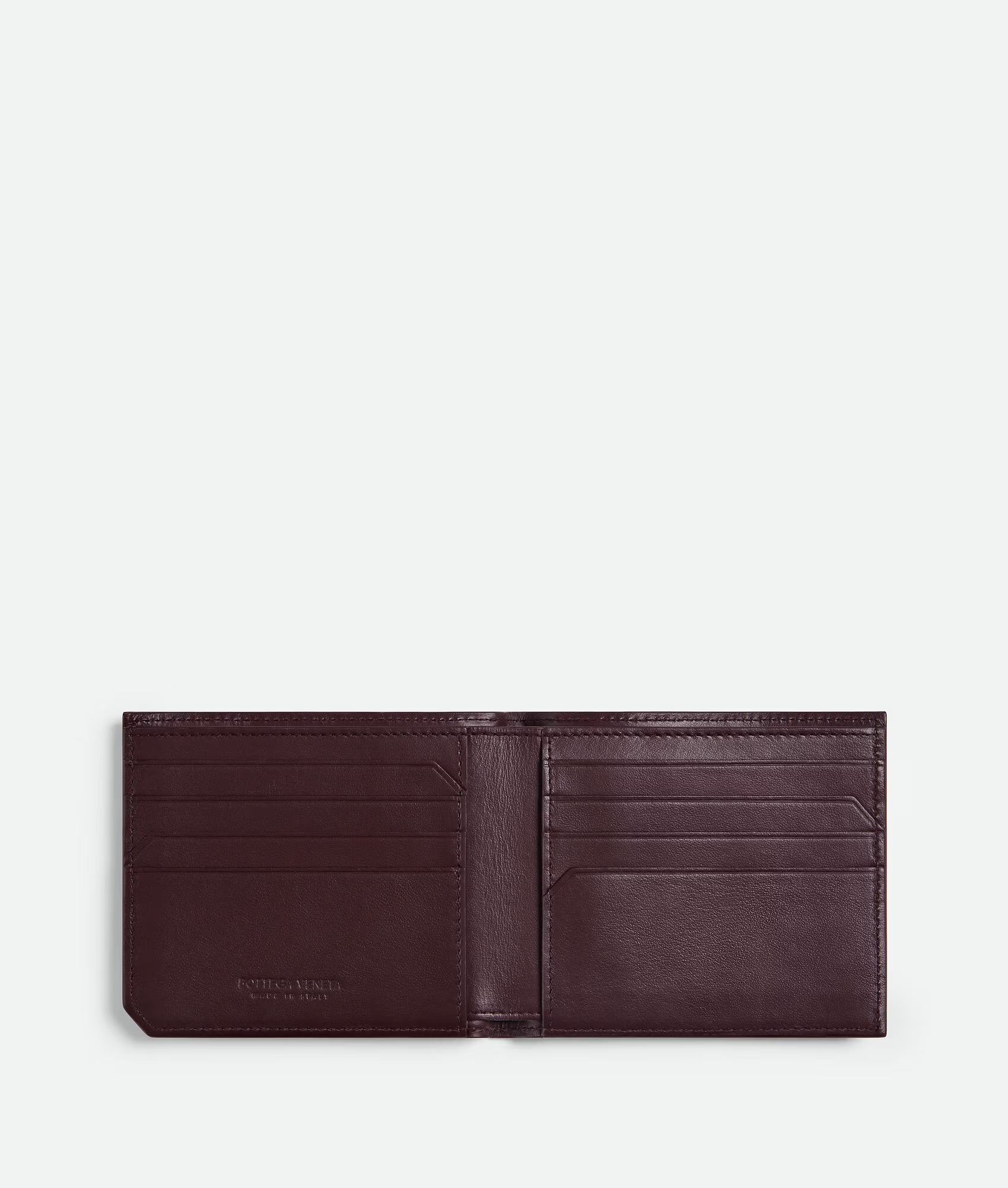Bottega Veneta Intrecciato Piccolo Bi-Fold Wallet Dark Barolo