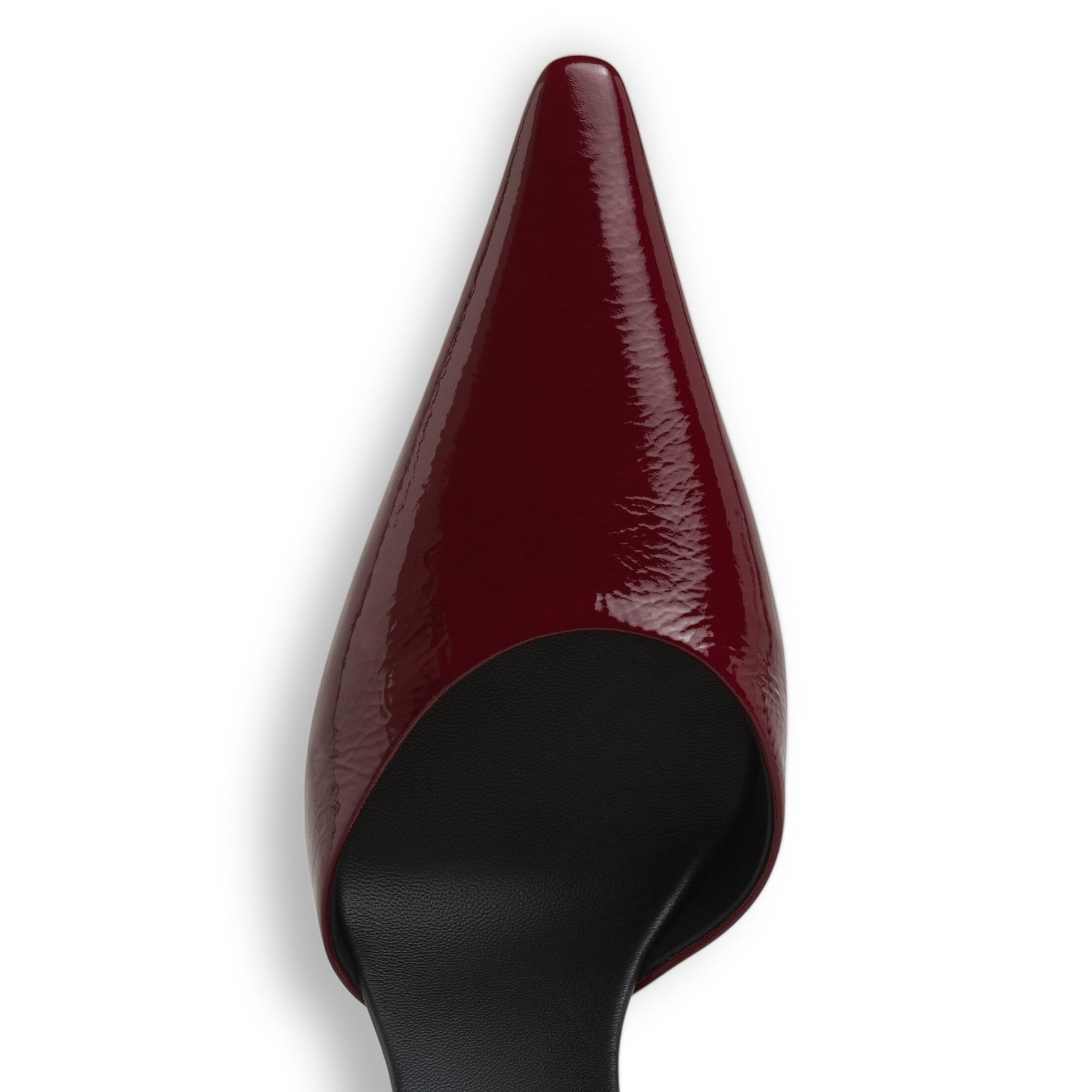 Patent Leather D'Orsay Pumps Burgundy