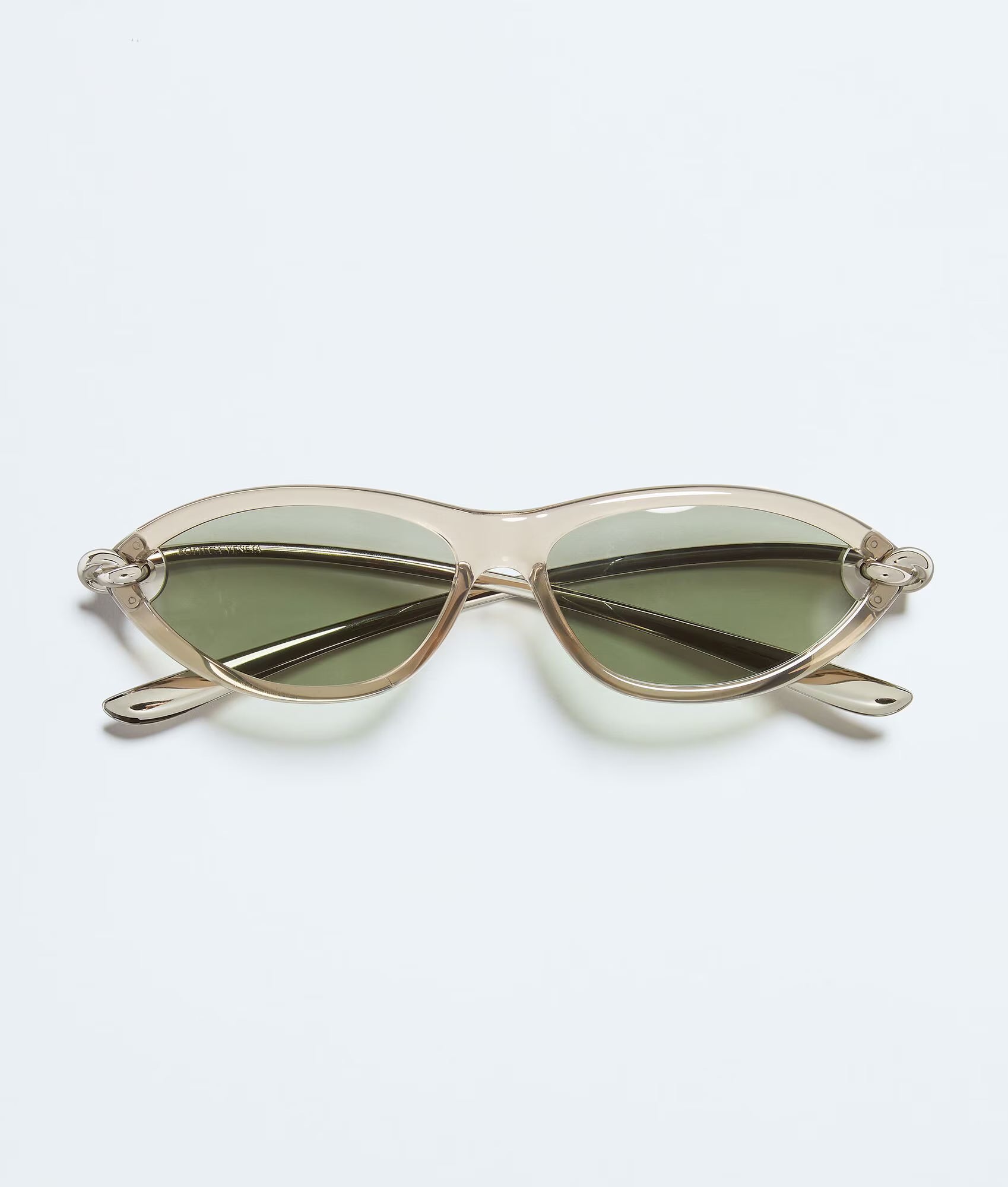 Knot Cat Eye Sunglasses Beige Green
