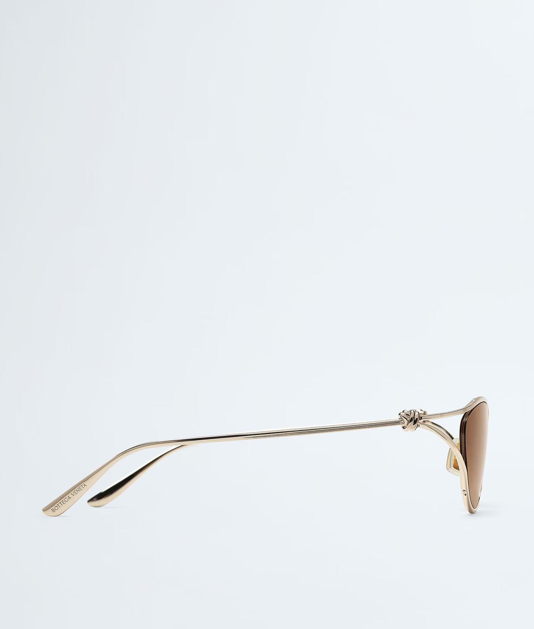 Knot Cat Eye Sunglasses Gold Brown