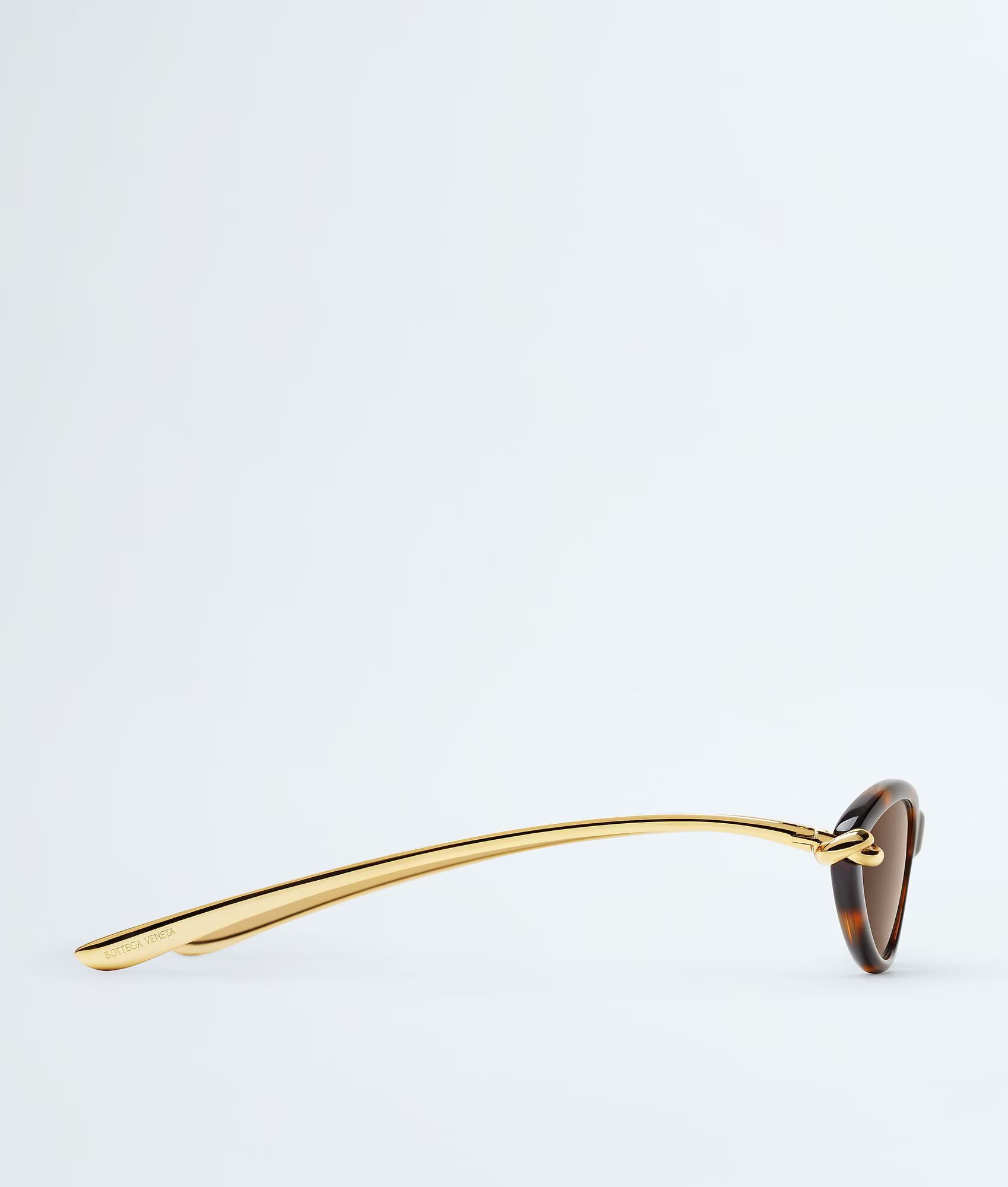 Knot Cat Eye Sunglasses Havana Gold Brown
