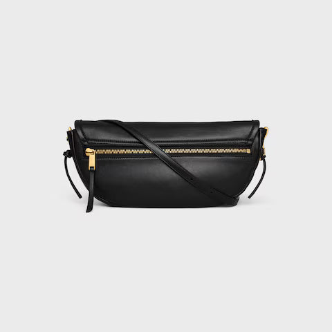 Little Halfmoon Soft Triomphe Bag Supple Shiny Lambskin Black