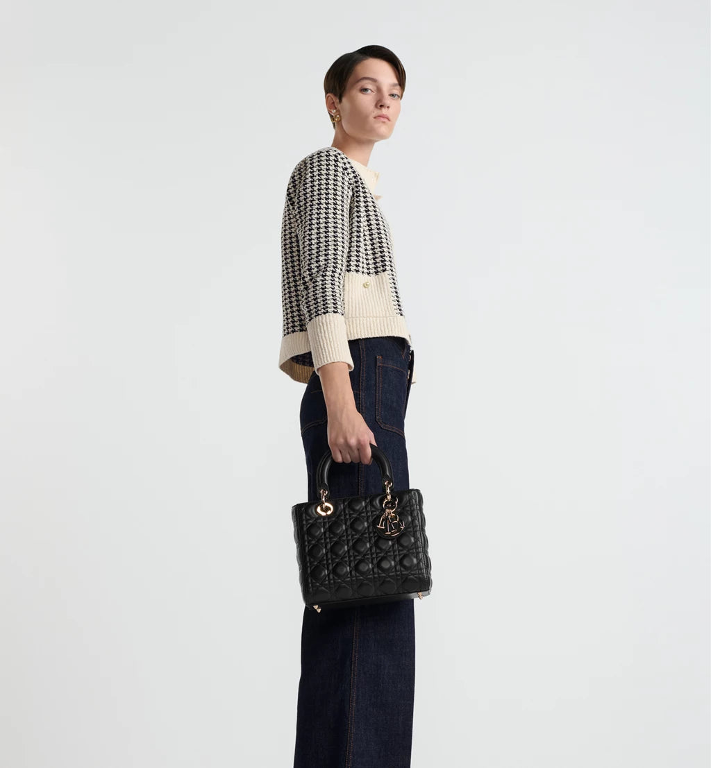 Dior Medium Lady Dior Bag in Black Cannage Lambskin