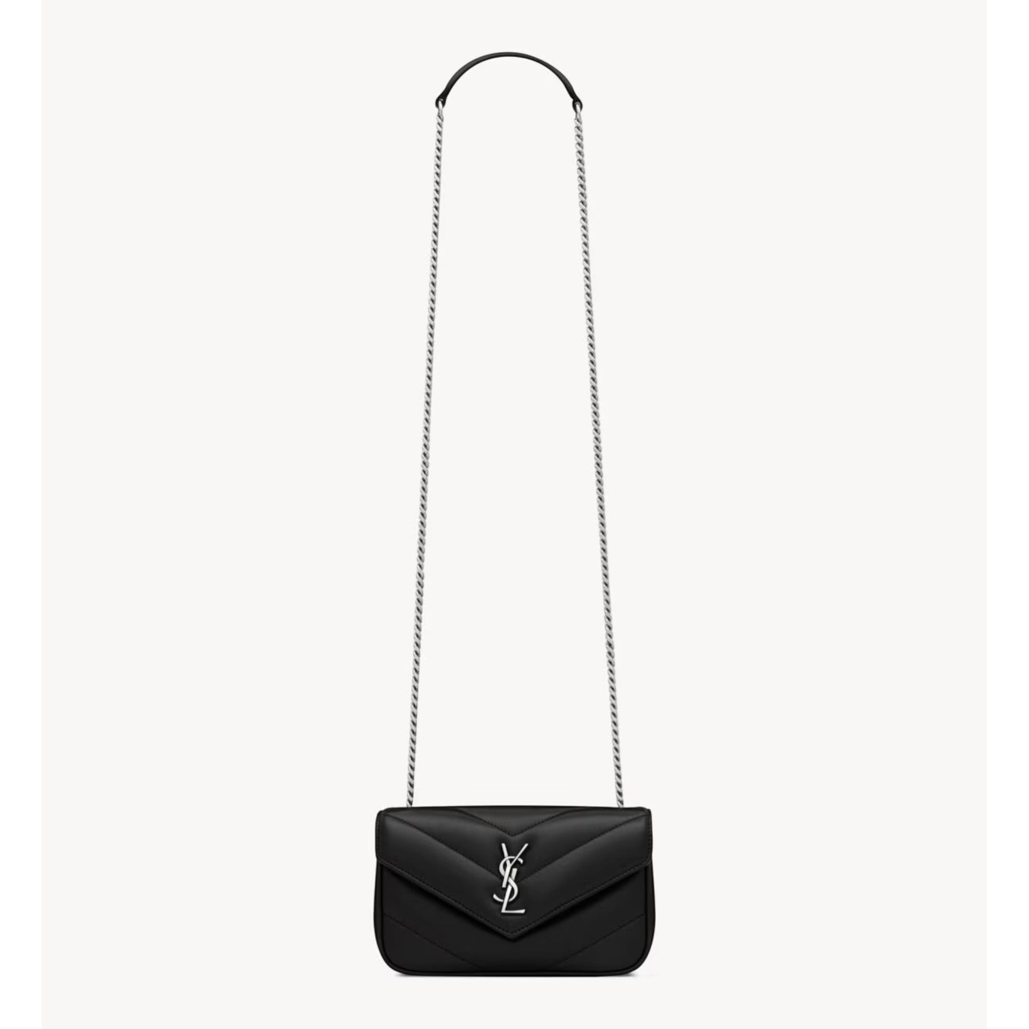 Loulou Mini Chain Bag Silver Buckle