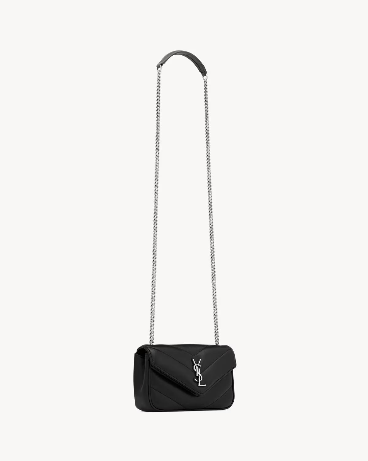 Loulou Mini Chain Bag Silver Buckle