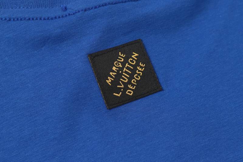 LV Vers United Sequin Badge T-Shirt Blue