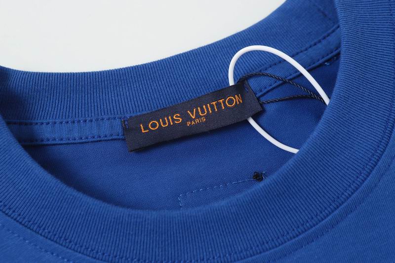 LV Vers United Sequin Badge T-Shirt Blue
