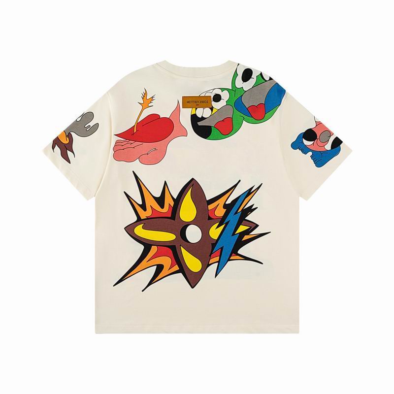 Burning House Graphic Print T-Shirt White