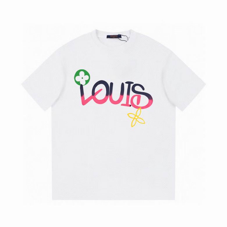 Monogram Flower 3D Gradient Print T-Shirt