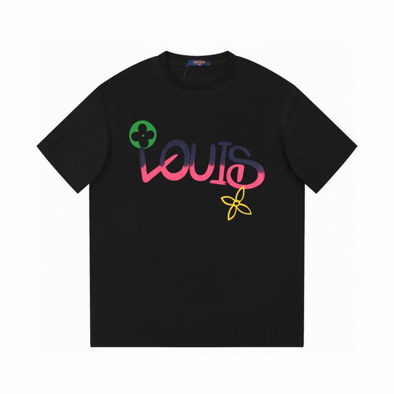 Iridescent LV Vers T-Shirt Black