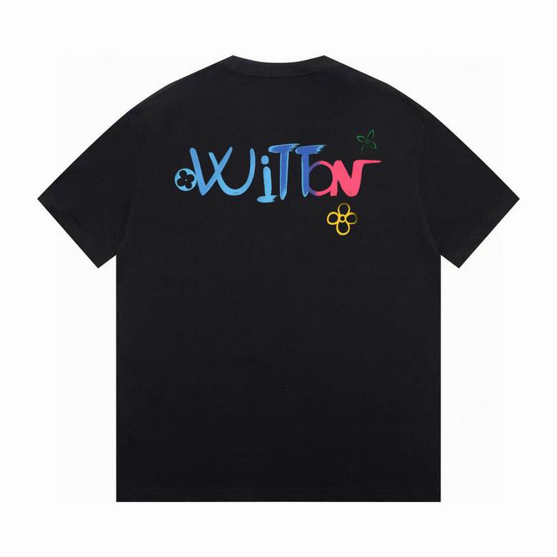 Iridescent LV Vers T-Shirt Black