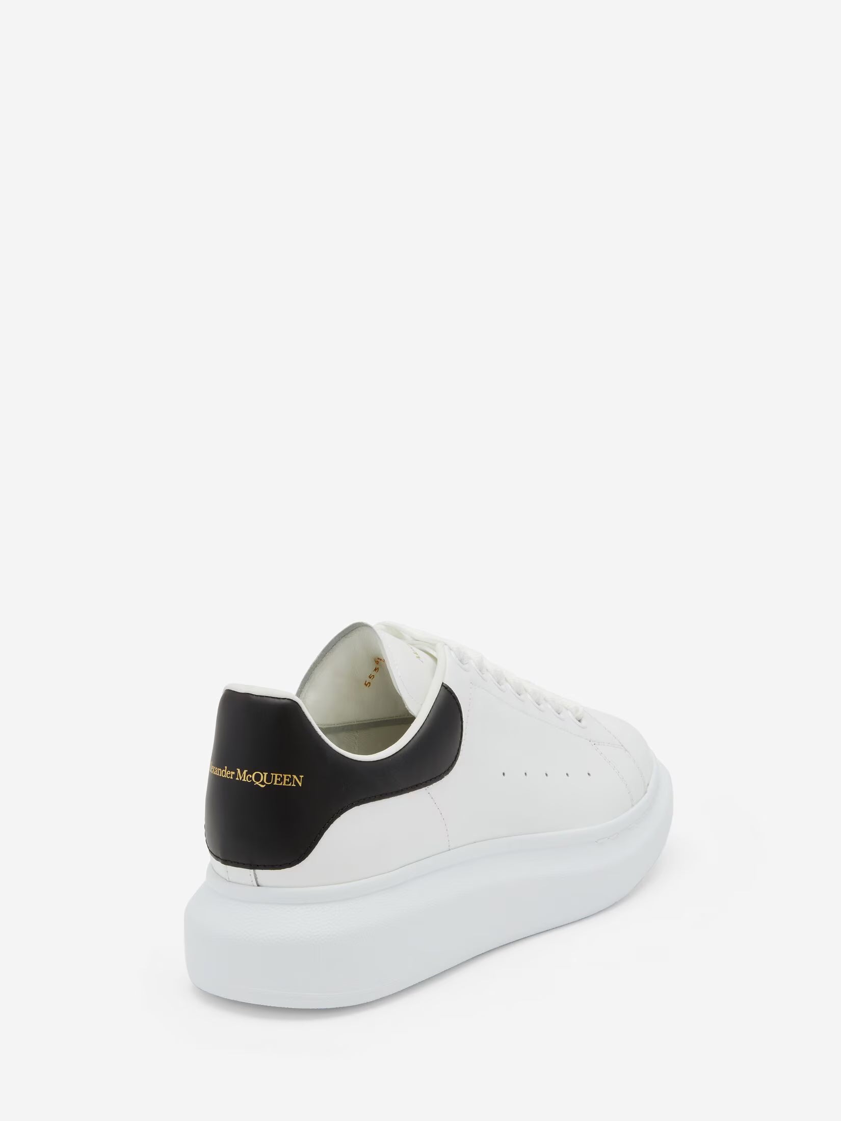 Alexander McQueen Oversized Sneaker in White Black Leather