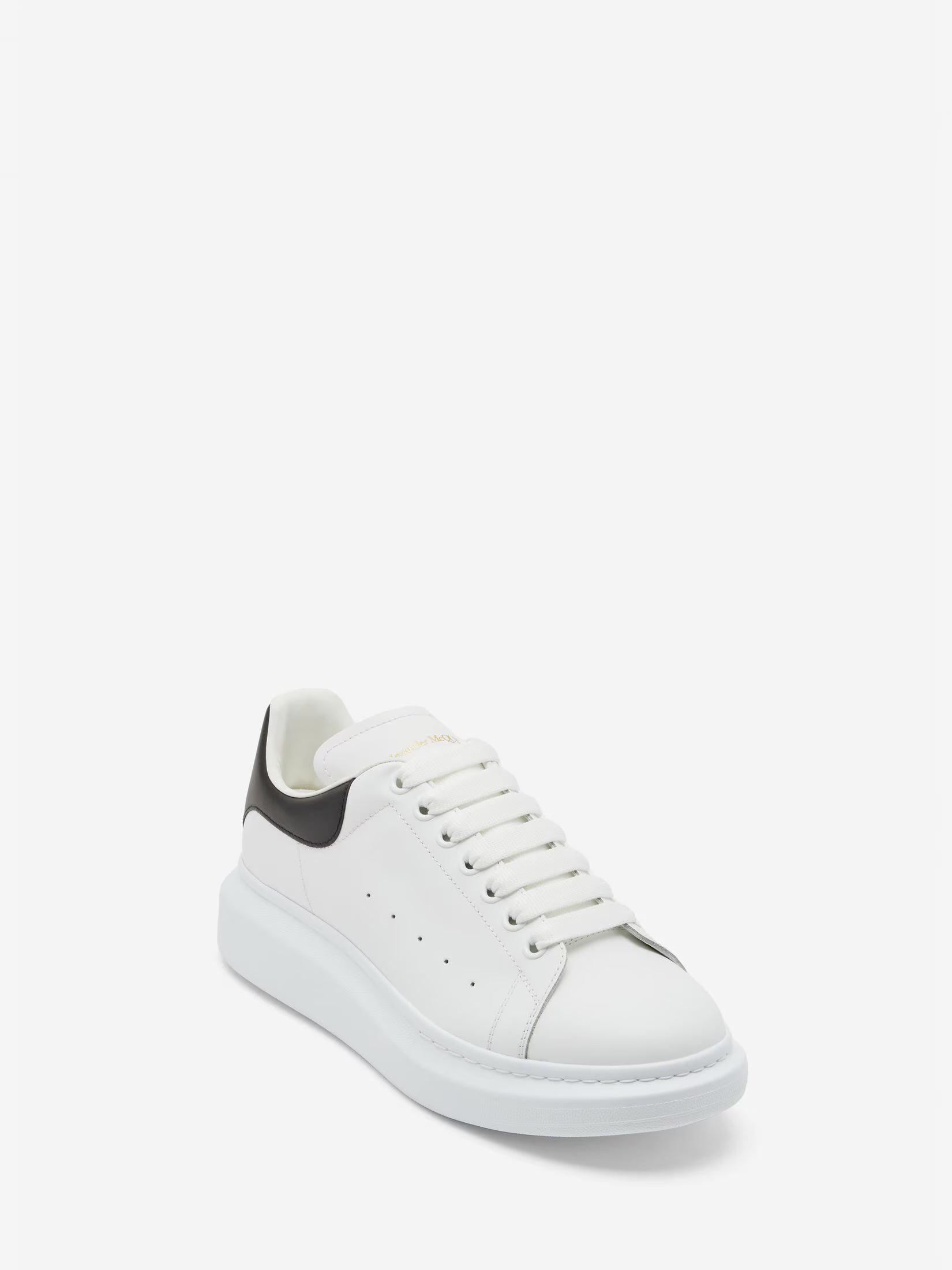 Alexander McQueen Oversized Sneaker in White Black Leather