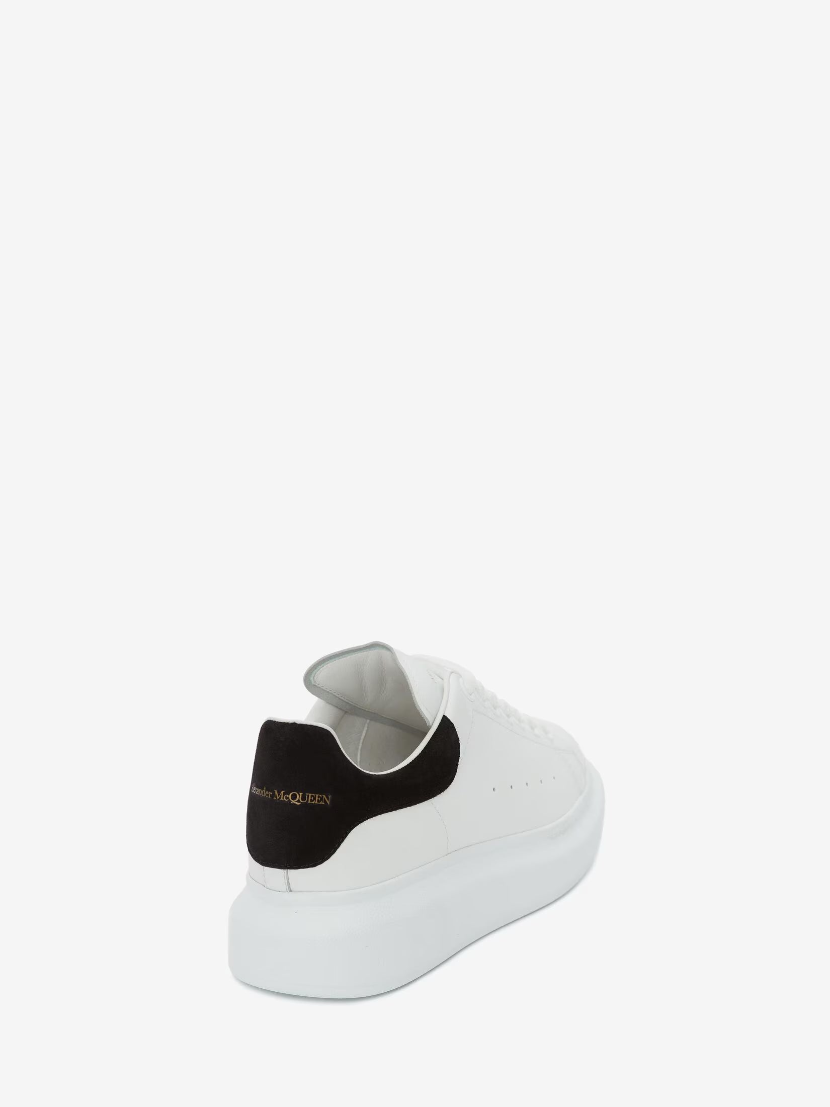 Alexander McQueen Oversized Sneaker in White & Black Suede
