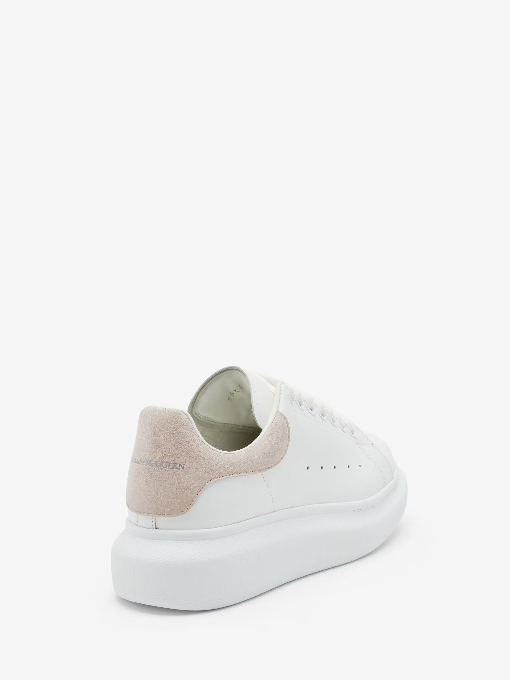 Alexander McQueen Oversized Sneaker in White & Patchouli Suede
