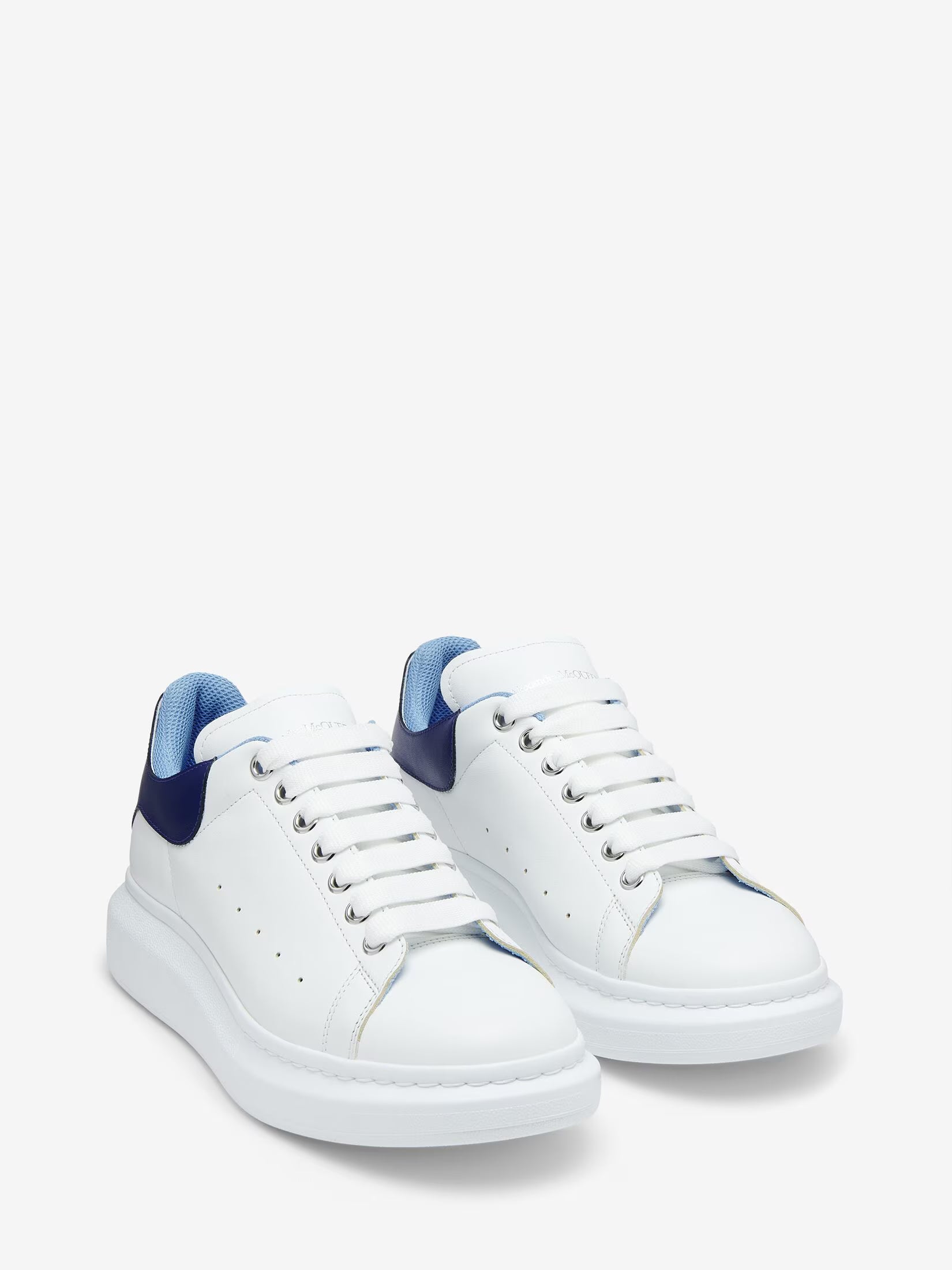 Alexander McQueen Oversized Sneaker in White Blue Light Blue
