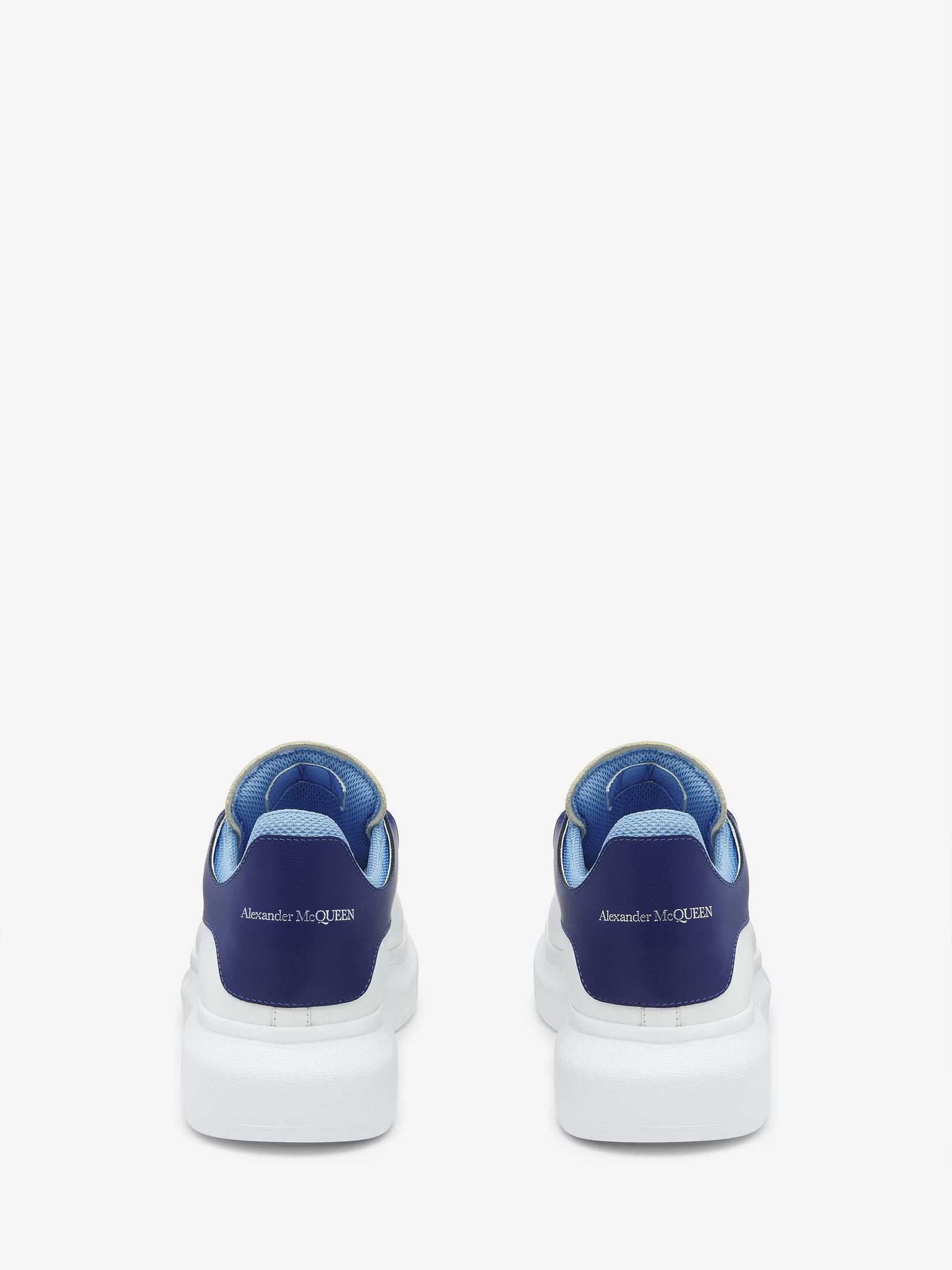 Alexander McQueen Oversized Sneaker in White Blue Light Blue