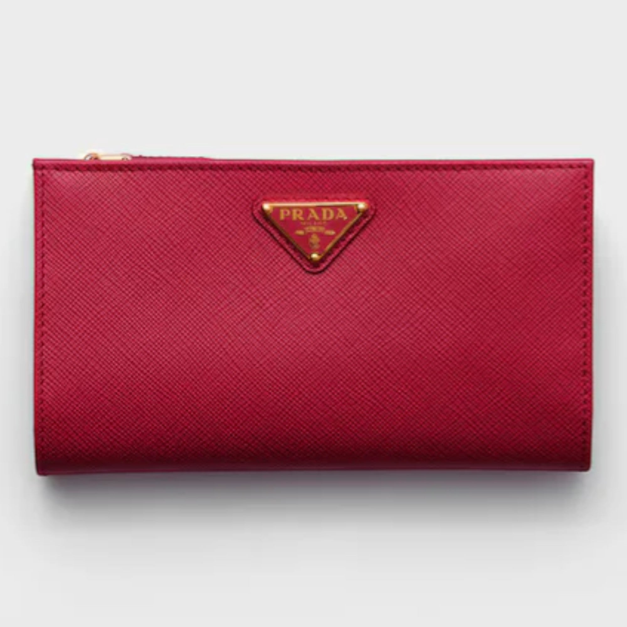 Saffiano Large Leather Wallet Fiery Red