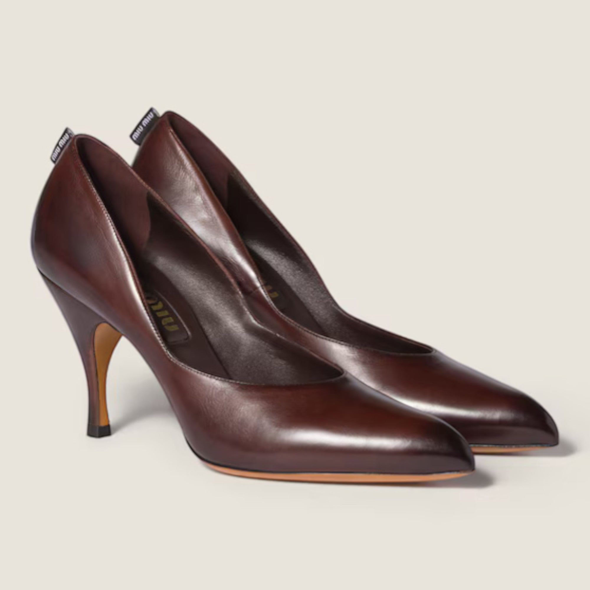 Leather Pumps 85 mm Dark Brown