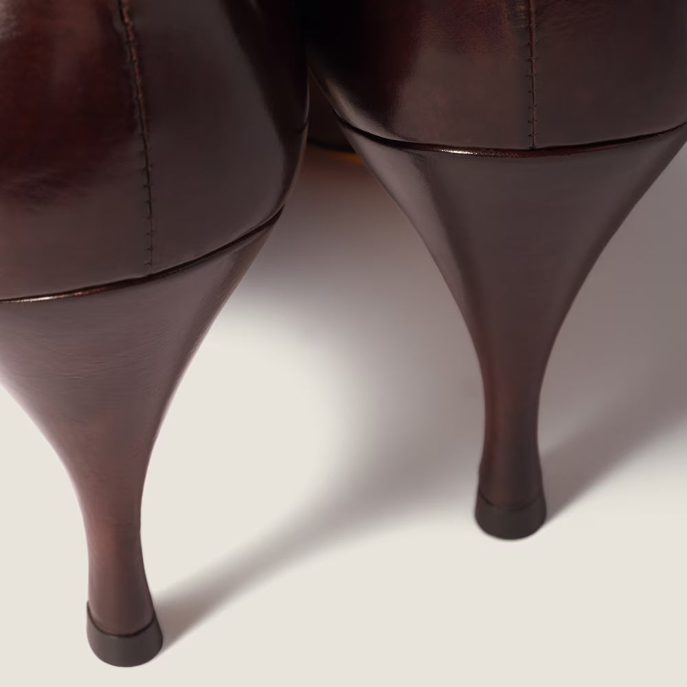 Leather Pumps 85 mm Dark Brown