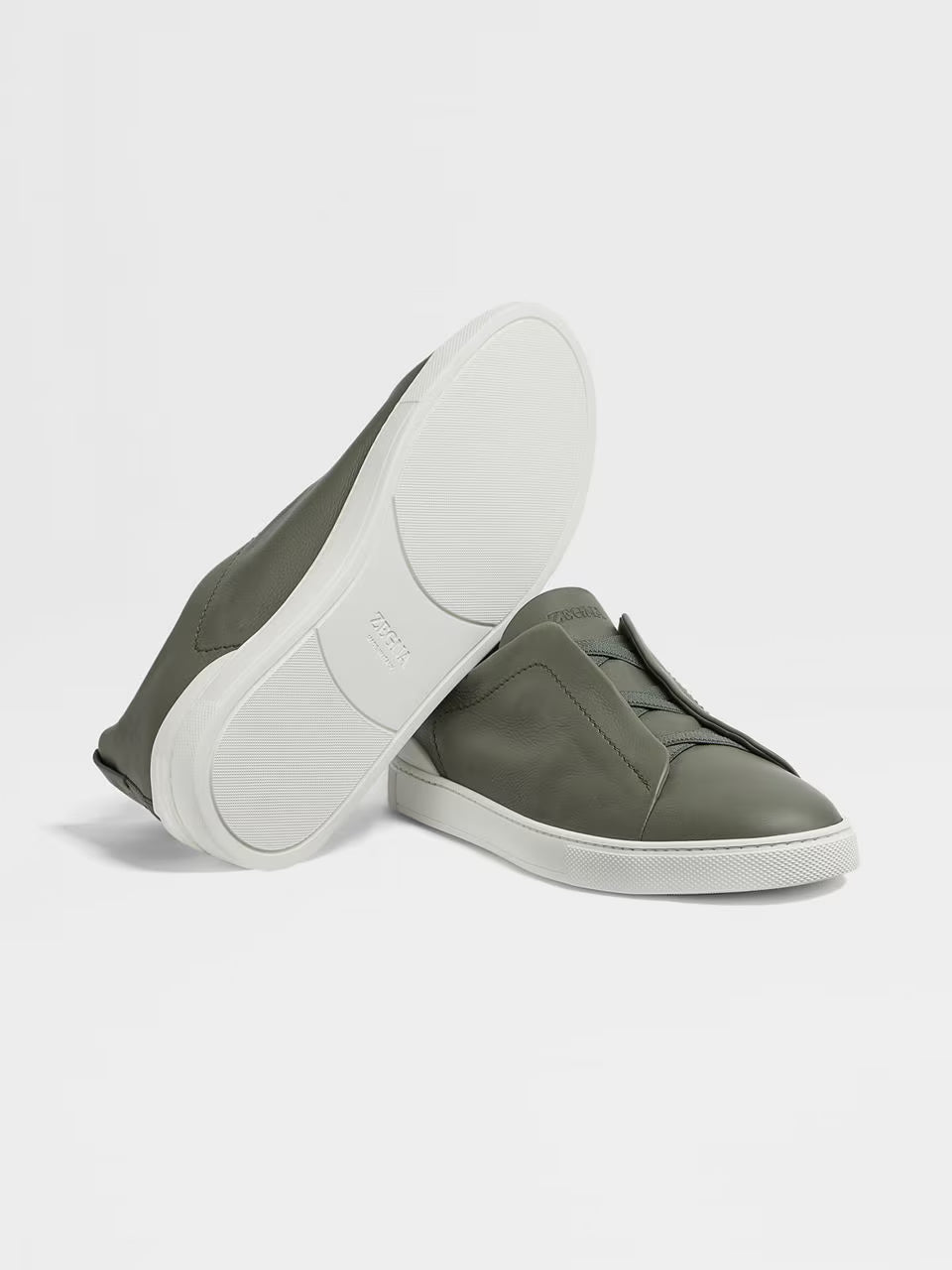 Zegna Light Army Green Triple Stitch™ SECONDSKIN Sneakers