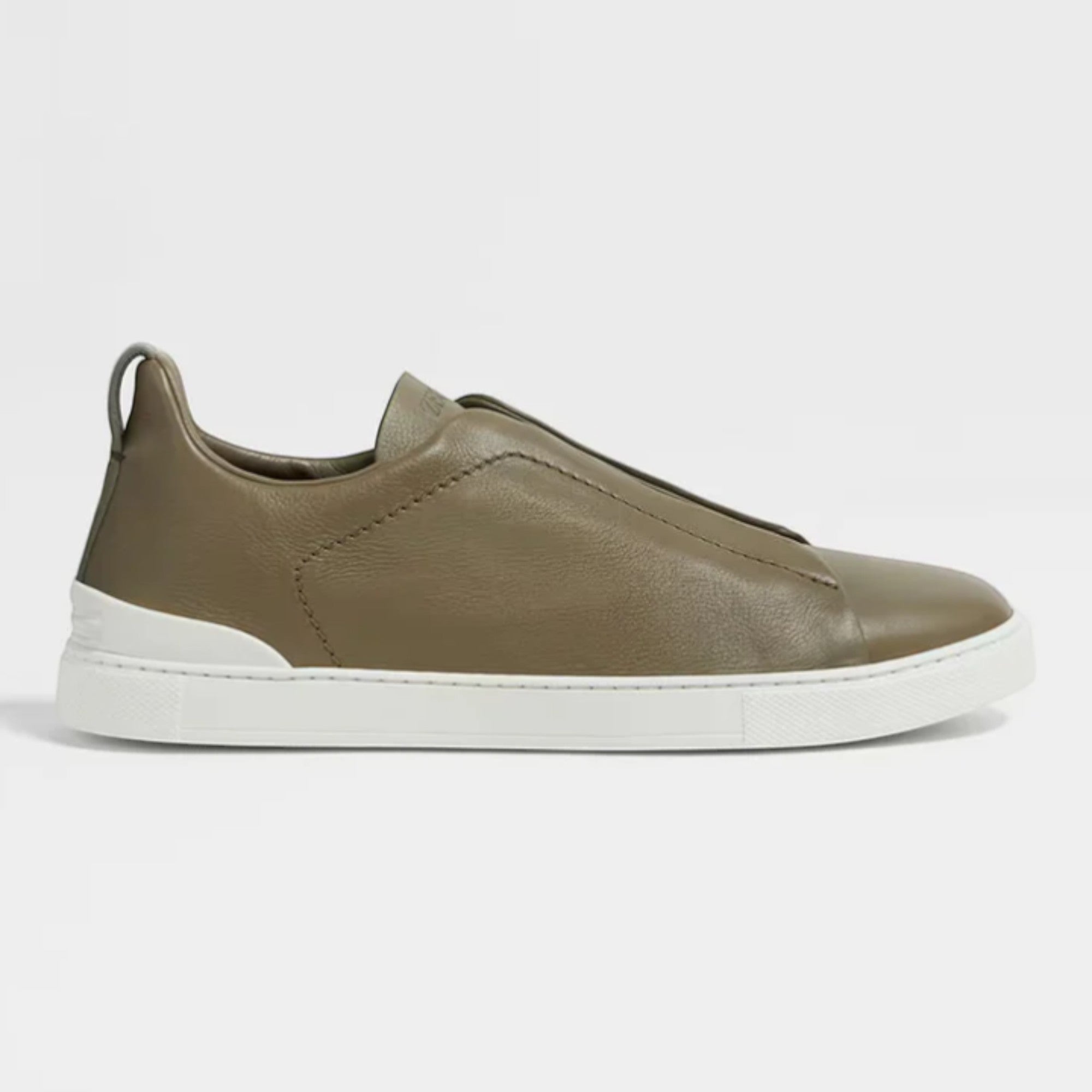Zegna Light Olive Green Triple Stitch™ SECONDSKIN Sneakers